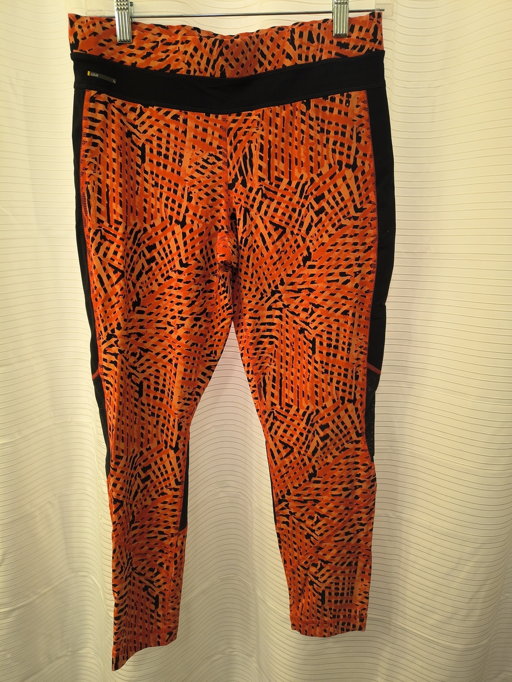 Lole Orange and Black Patterned Track Joggers